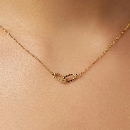 Interlocked Titanium Steel Necklace